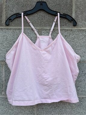 Pact Sz XXXL  Everyday Shelf Bra Cropped Camisole Light Soft Pink Organic Cotton